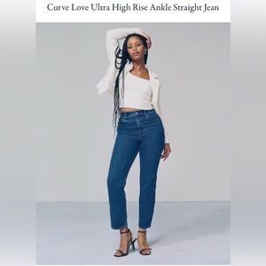 Abercrombie & Fitch The Ankle Straight Ultra High Rise Curve Love Jean